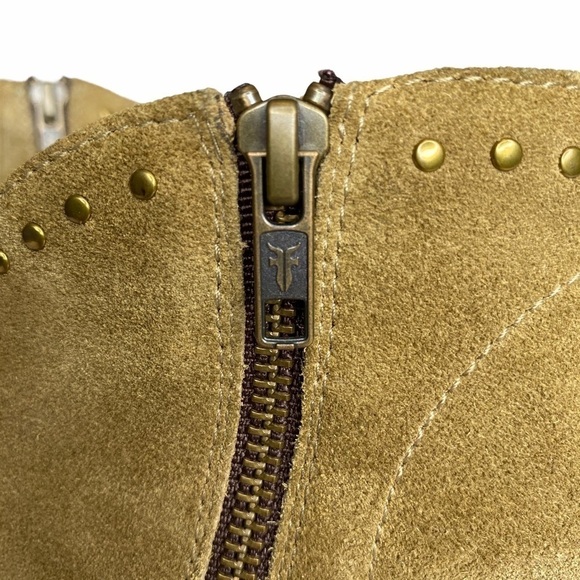 Frye “Nora” Suede Stud Zip Ankle Boots. Size 6B - Picture 14 of 15